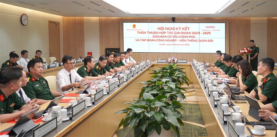 Ban Cơ yếu Chính phủ và Tập đoàn Công nghiệp - Viễn thông Quân đội ký kết thỏa thuận hợp tác