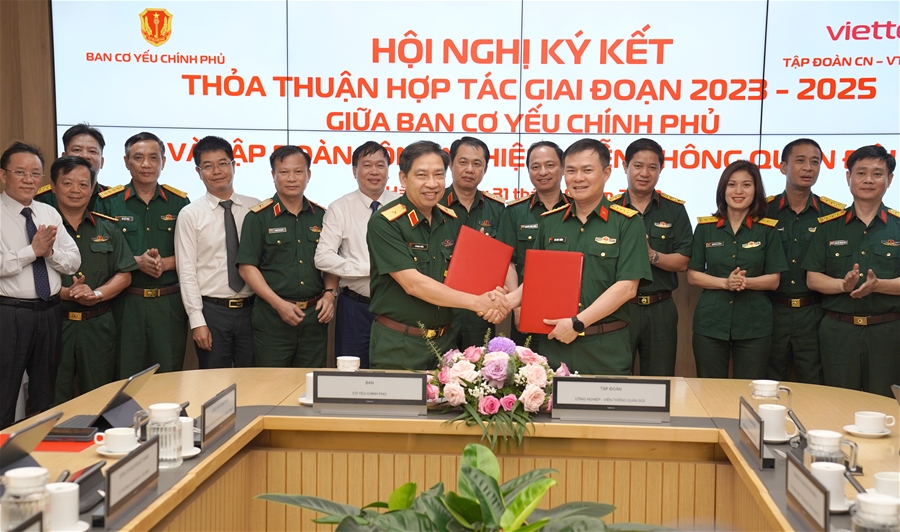 Ban Cơ yếu Chính phủ và Tập đoàn Công nghiệp - Viễn thông Quân đội ký kết thỏa thuận hợp tác