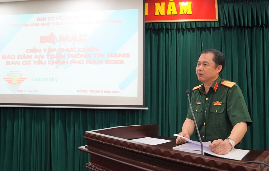 Bế mạc diễn tập thực chiến bảo đảm an toàn thông tin mạng Ban Cơ yếu Chính phủ năm 2023